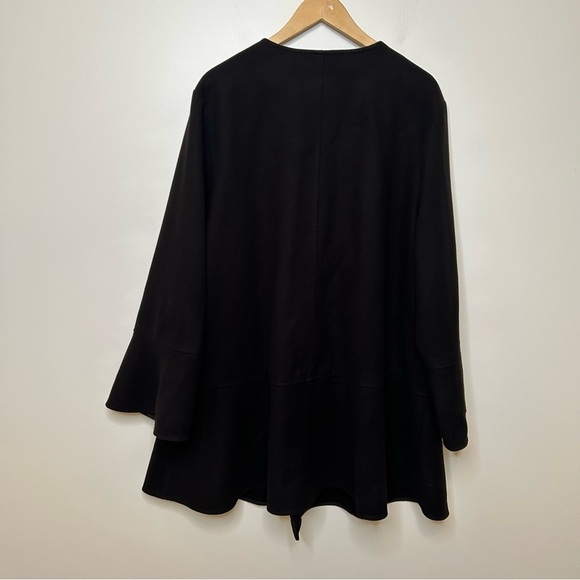 J. Jill Vintage Dark Black Wool Overcoat Women Size 2X Career Mature Business - Picture 3 of 12